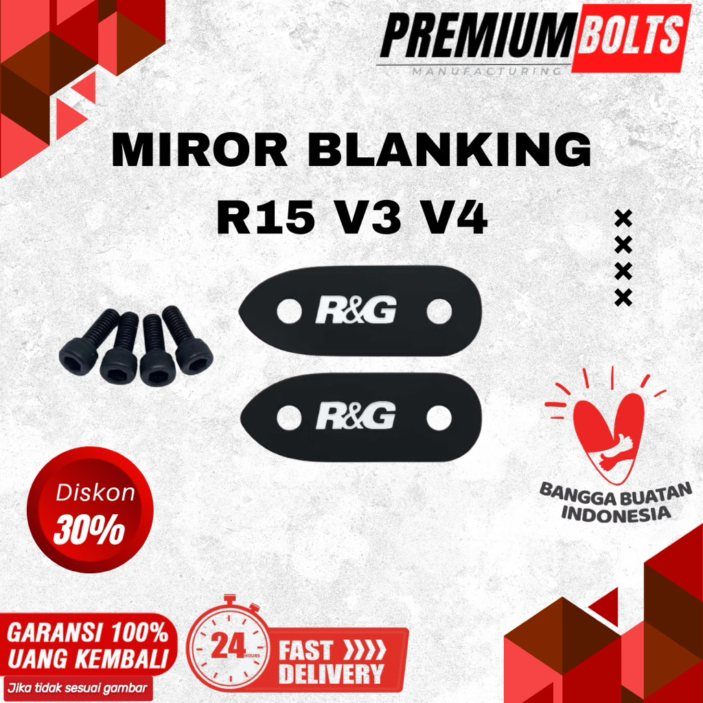 ฝาครอบกระจก BLANKING R&G R15V3 R15V4