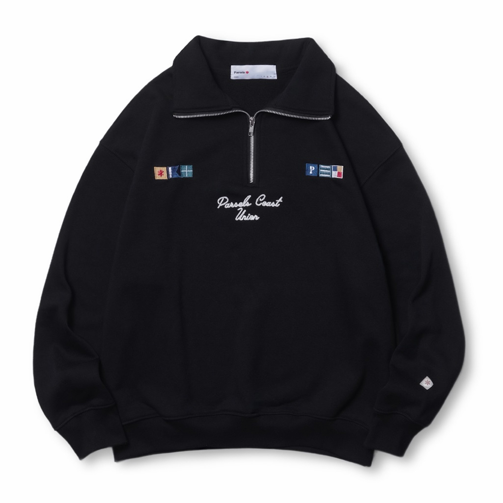 PARSELS - เสื้อสเวตเตอร์ Nautica Black Quarter Zip