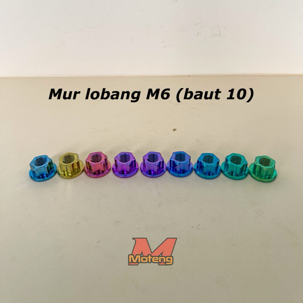 M6 Titanium Nut Bolt (10 Thread Bolt) Original Titanium GR5 Hole