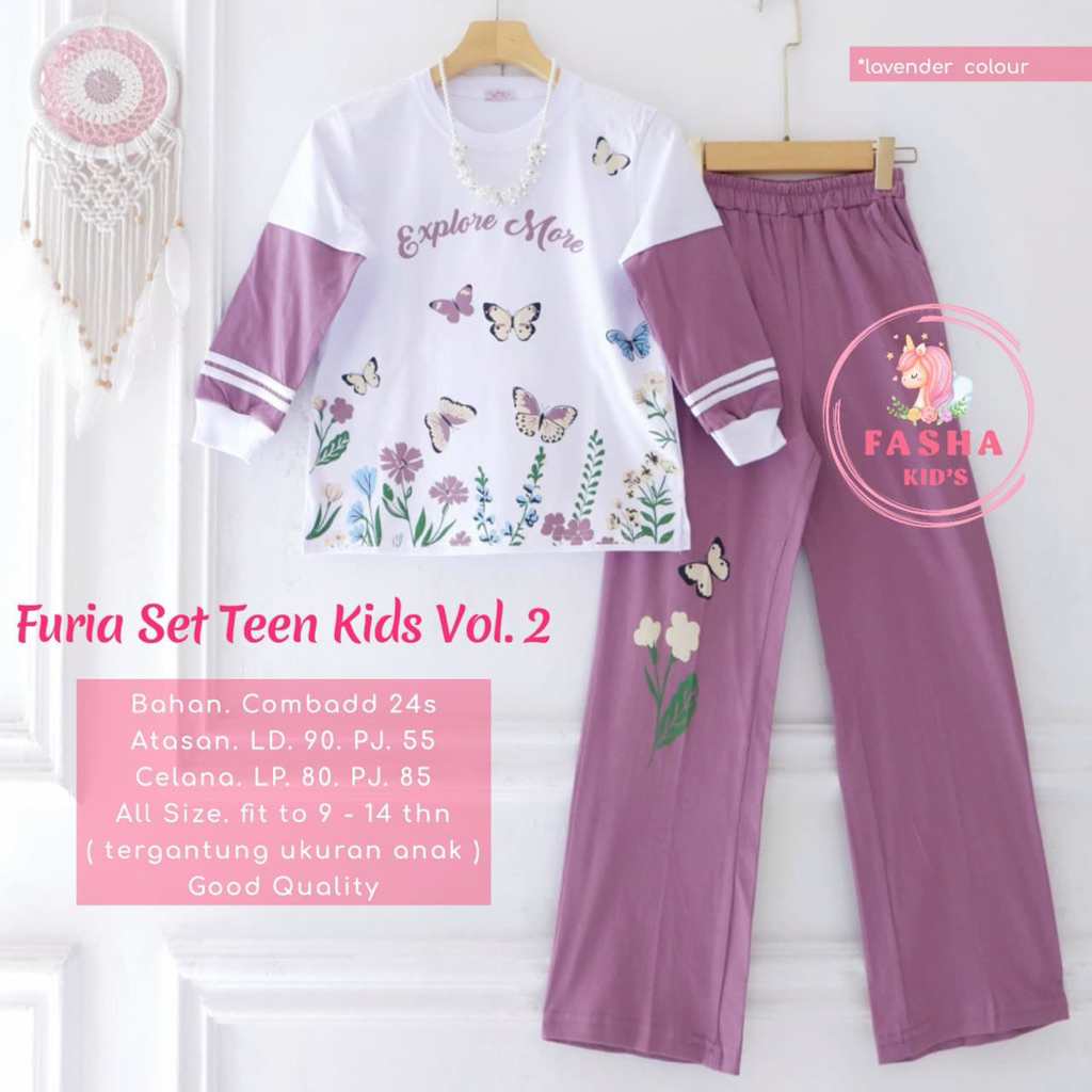 NO CANCEL• Furia Set Teen Kids Vol 2 by Fasha• Cool Combed Pants Set