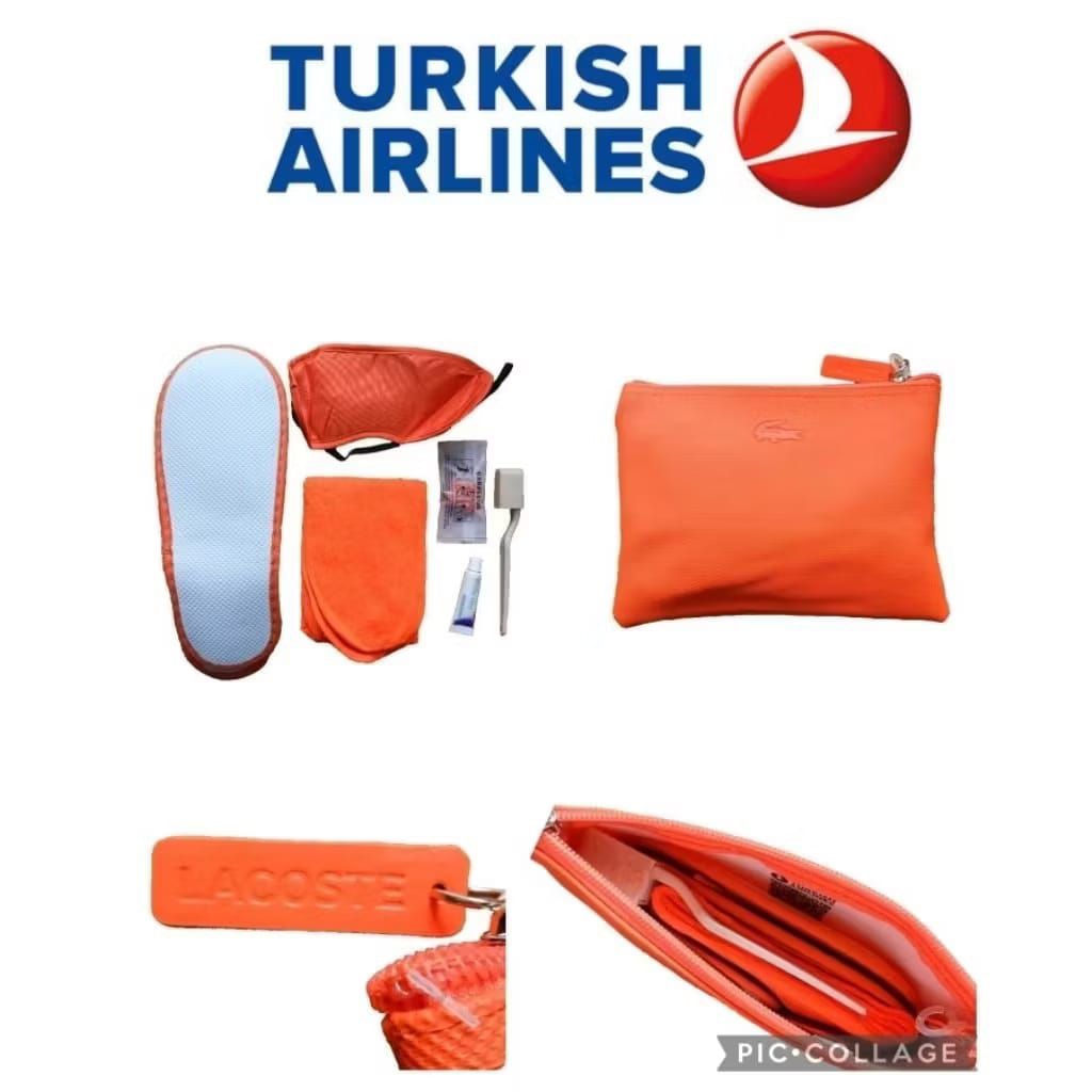 ตุรกีสายการบินกระเป๋าสตางค์กระเป๋ากระเป๋าเนื้อหาที่สมบูรณ์/ Lac0ste Amenity Kit