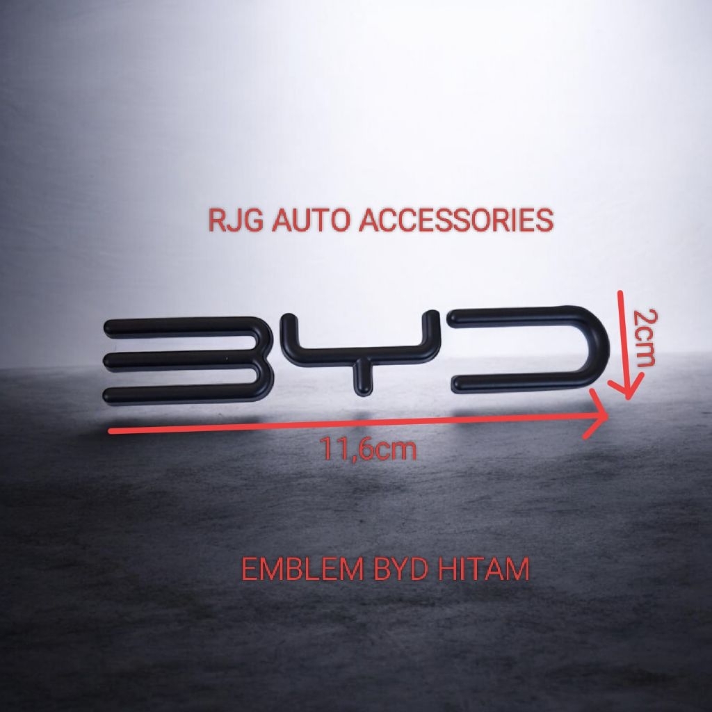 BYD CHROME & BLACK METAL LOGO EMBLEM