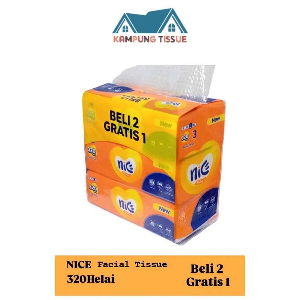 NICE BANDED COTENTS 3 กระดาษเช็ดหน้า NICE B2G1/NICE กระดาษเช็ดหน้า 320 เส้น B2G1