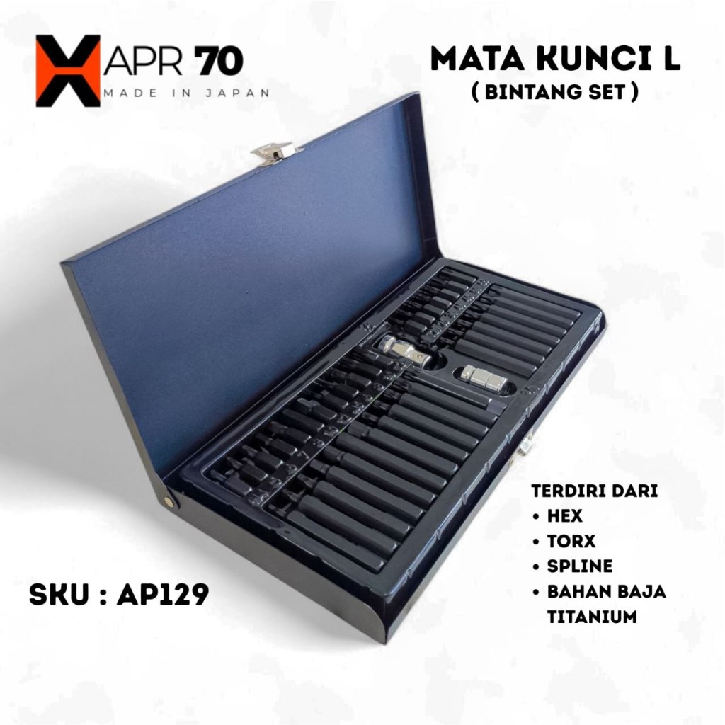 MATA APR JAPAN King of 10MM Star Hex Spline ชุดประแจ 40 ชิ้น AP129