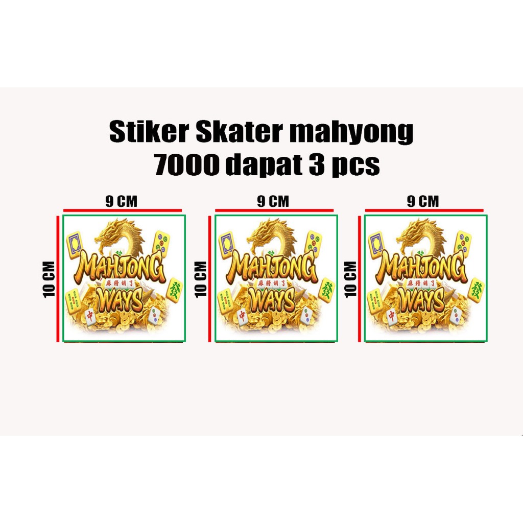 Mini Sticker ขนาด 9 x 10 ซม. dragon image mahyong ways