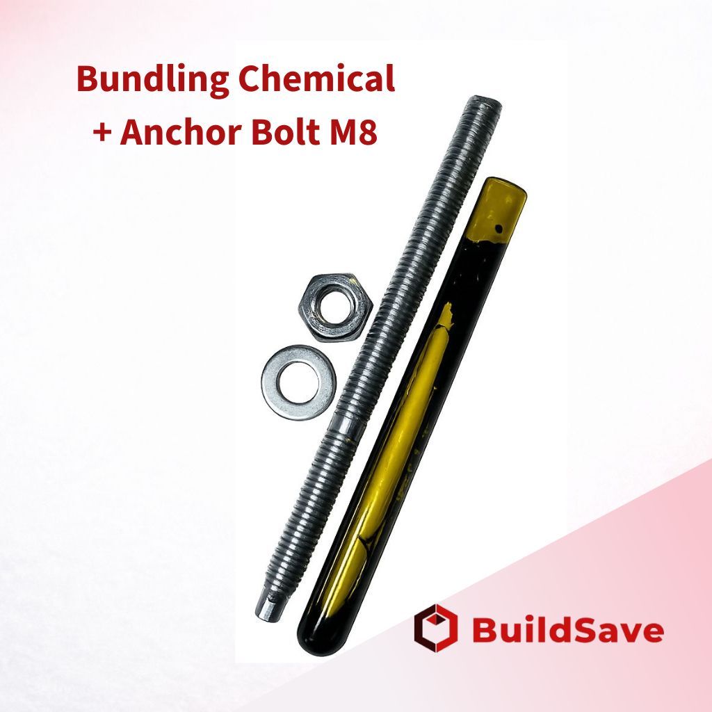 BUNDLING CHEMICAL ANCHOR M8 และ ANCHOR BOLT M8X110 BUNDLING GLUE CAPSULE และ ANGKUR M8