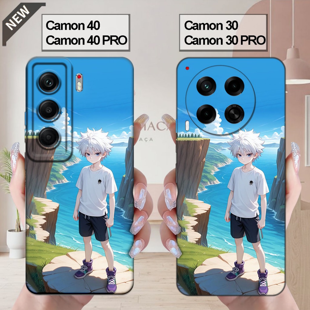 เคส Tecno CAMON 40 | CAMON 40 Pro _เคส CAMON 30 | CAMON 30 PRO - ปลอกสีดําใสยืดหยุ่น