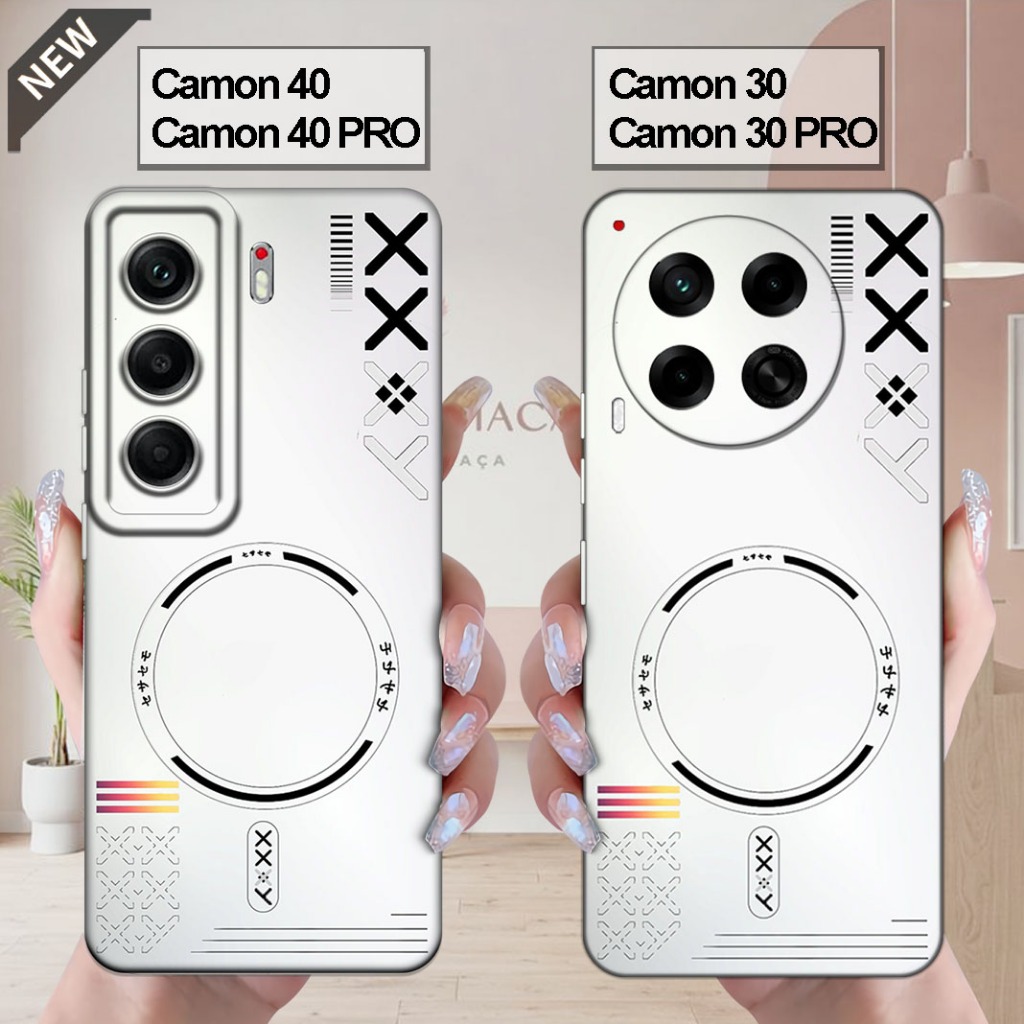 เคส Tecno CAMON 40 | CAMON 40 Pro _เคส CAMON 30 | CAMON 30 PRO - ปลอกสีดําใสยืดหยุ่น