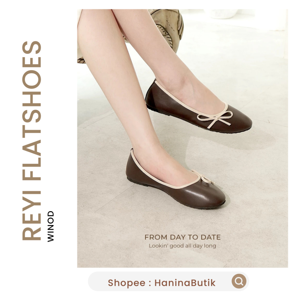 REYI FLATSHOES COFFEE MIX CREAM ขนาด 39 โดย WINOD
