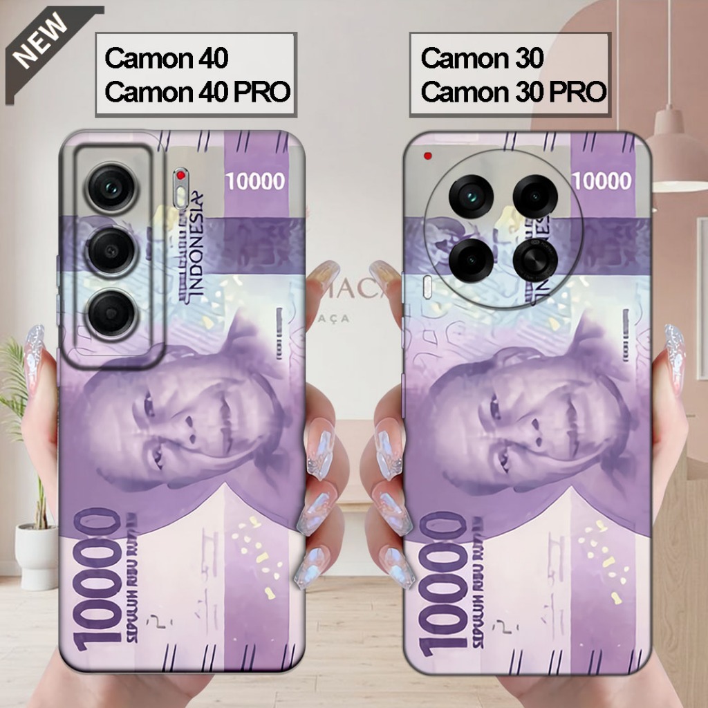 เคส Tecno CAMON 40 | CAMON 40 Pro _เคส CAMON 30 | CAMON 30 PRO - ปลอกสีดําใสยืดหยุ่น