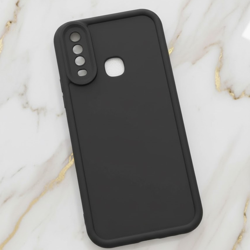 Vivo Y11, Y12, Y12i, Y15, Y17 Matte ROSE Black Deep Protection Soft Case