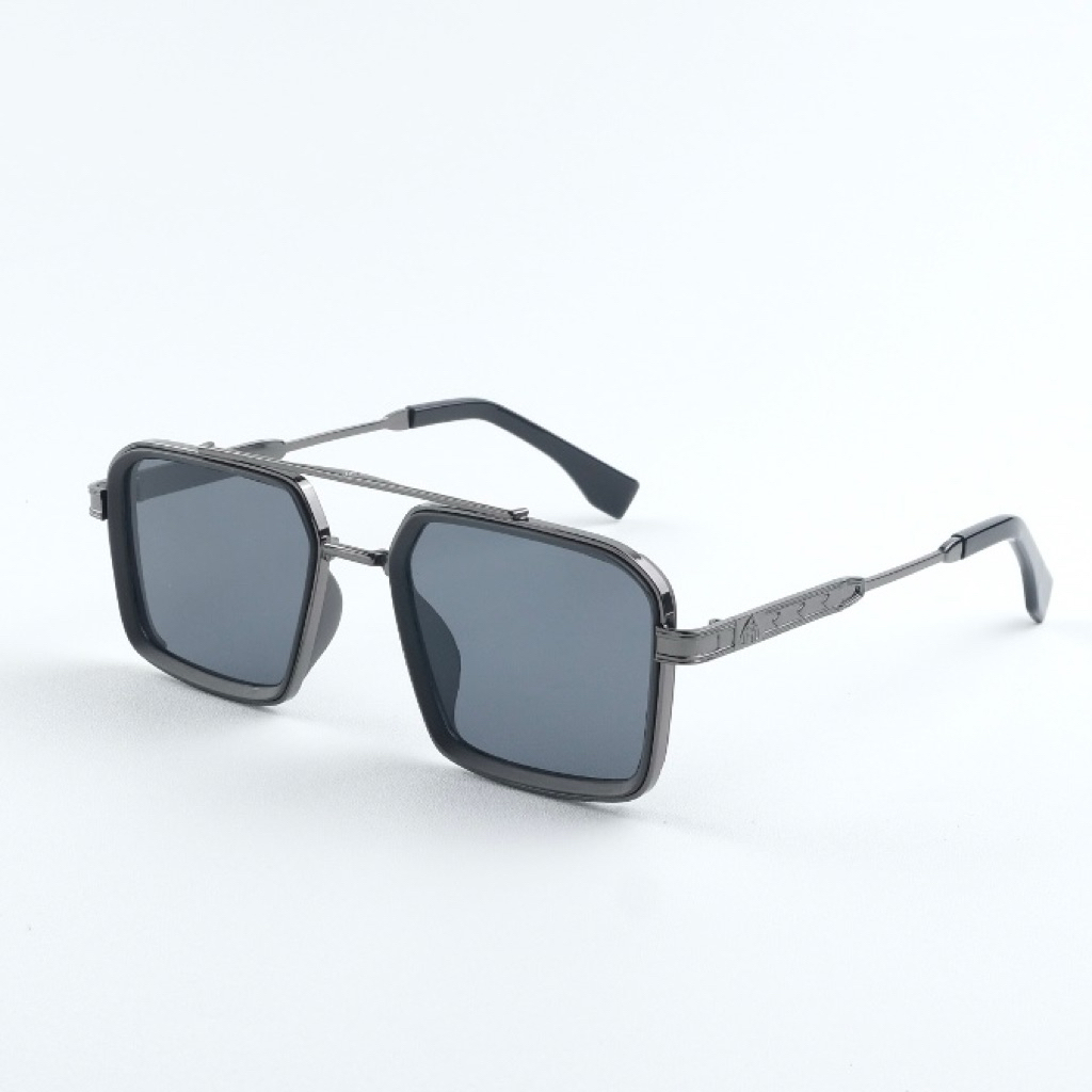 แว่นกันแดดผู้ชาย Aviator พร้อมกรอบเลนส์ป้องกันรังสียูวี