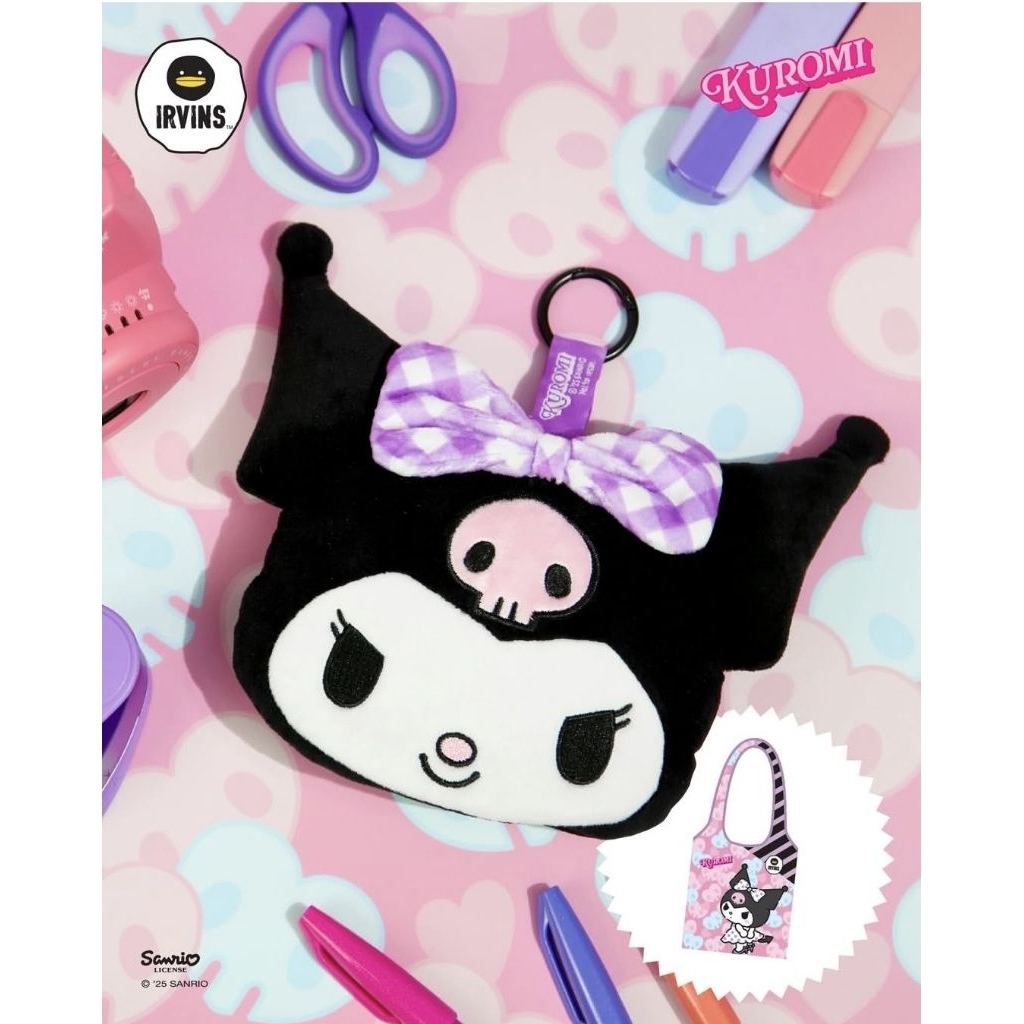 Kuromi Irvins Singapore Eco Friendly Plushie Bag