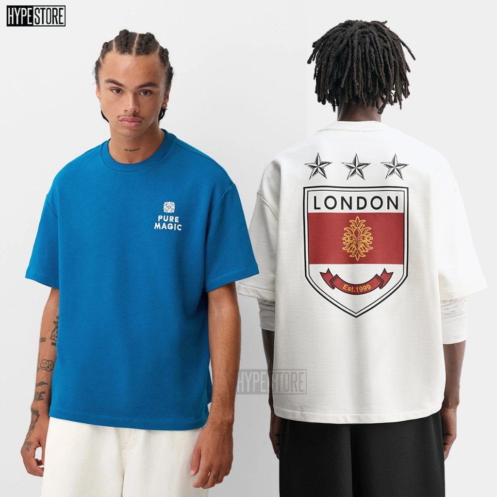 เสื้อยืดผู้ชาย Hypestore | PullBear_DEXTER & Bershkka_PUREMAGIC เสื้อยืดผ้ากํามะหยี่