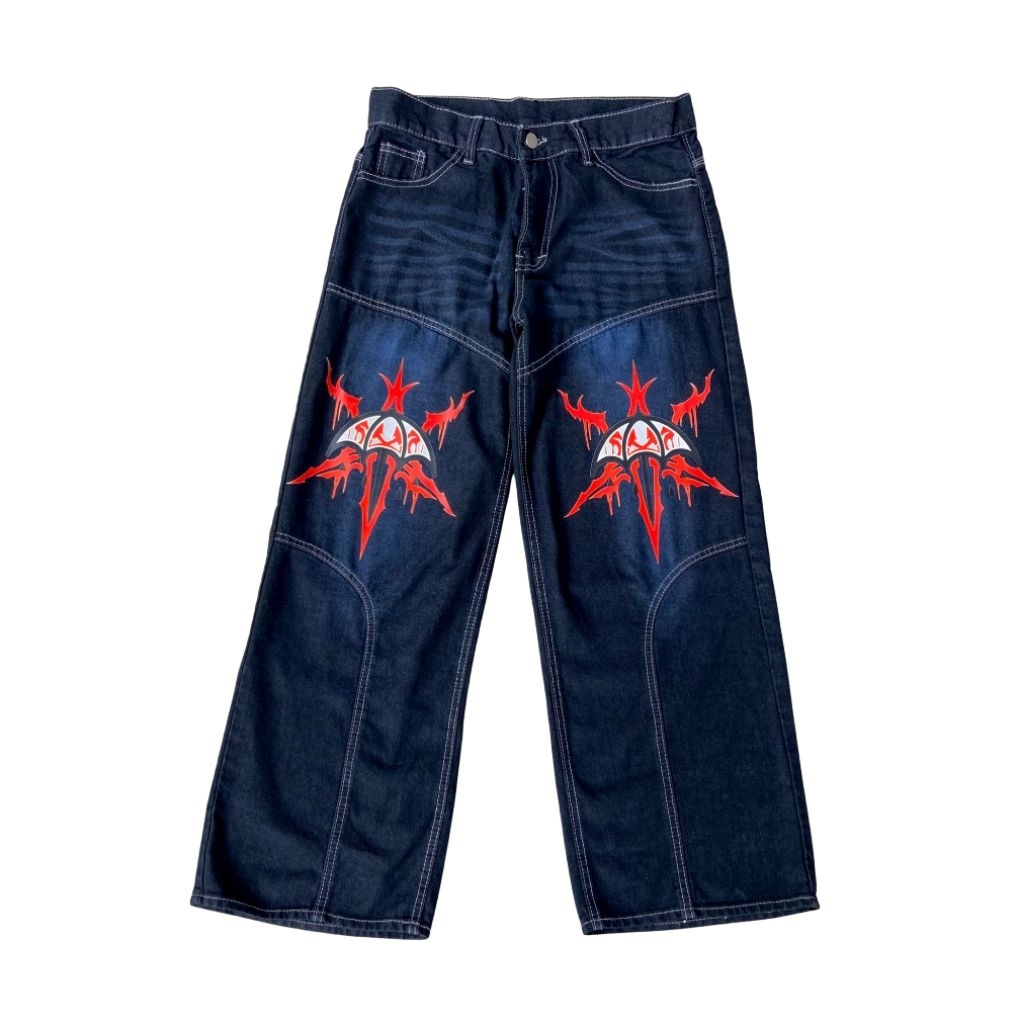 กางเกงยีนส์ Buggy ลายแตก DROWN FOSARTE