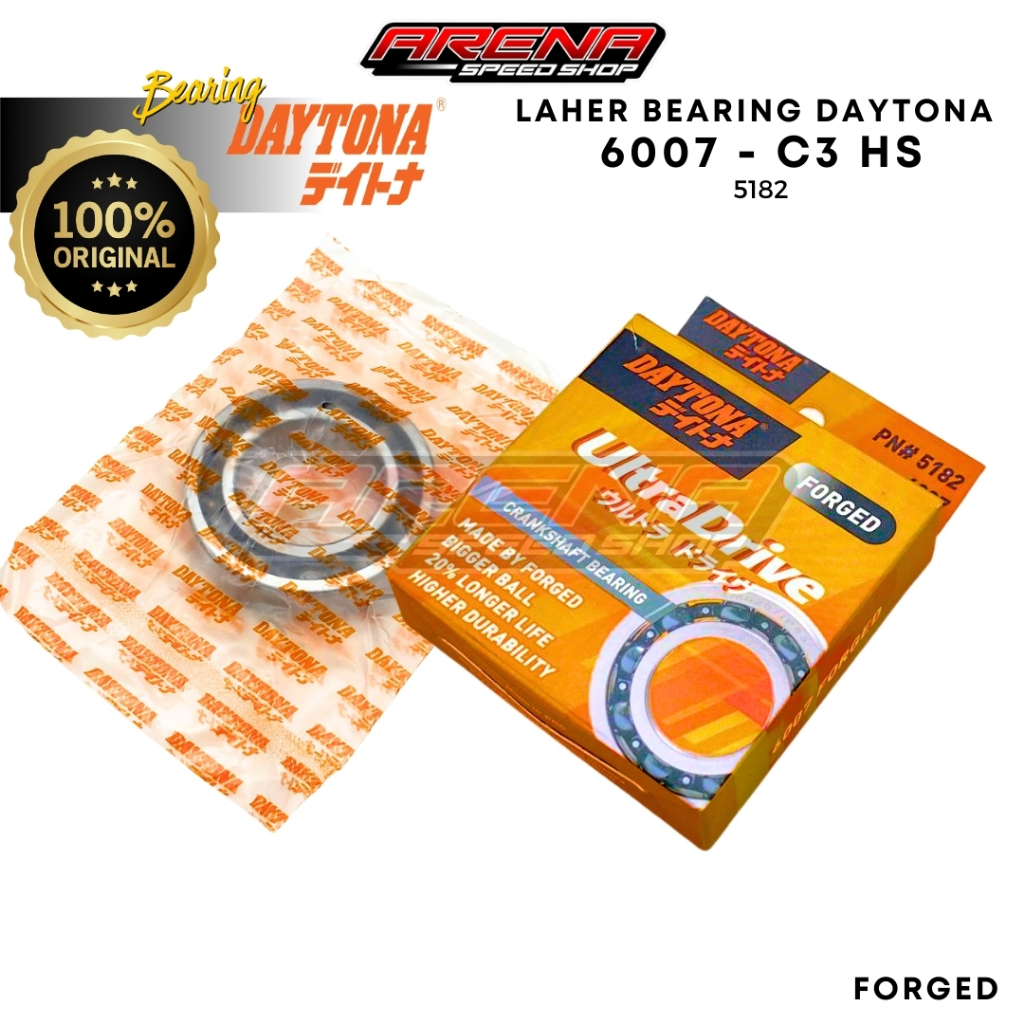 DAYTONA 5482 Ultra Drive แบริ่งปลอม 6007 C3 แบริ่งความเร็วสูงเพลาข้อเหวี่ยง Beat Scoopy Spacy Vario