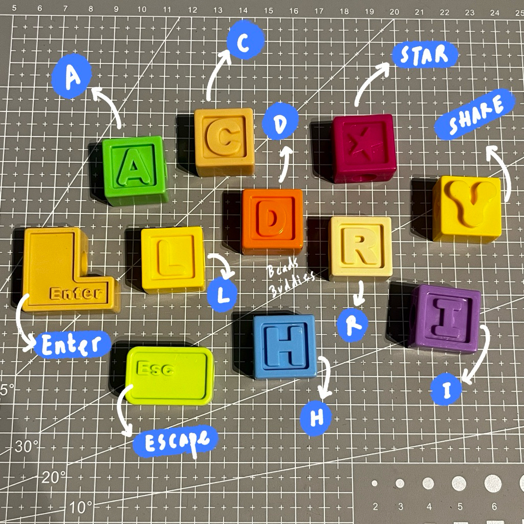ลูกปัดอะคริลิค Keboard