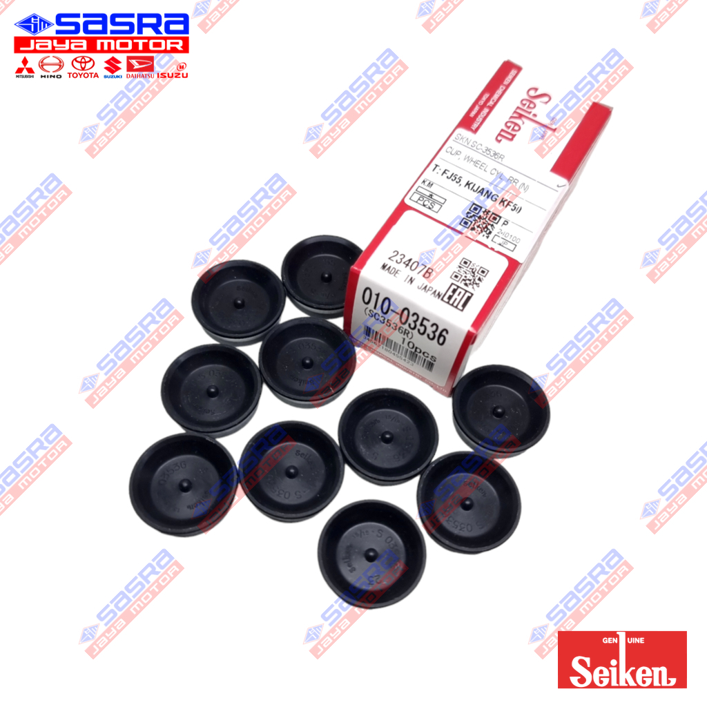 [WHOLESALE 10 PCS] [SKN.SC-3536R] ยางเบรคหลัง SC-3536R Kijang KF50/KF70 ขนาด 15/16 Seiken Original P