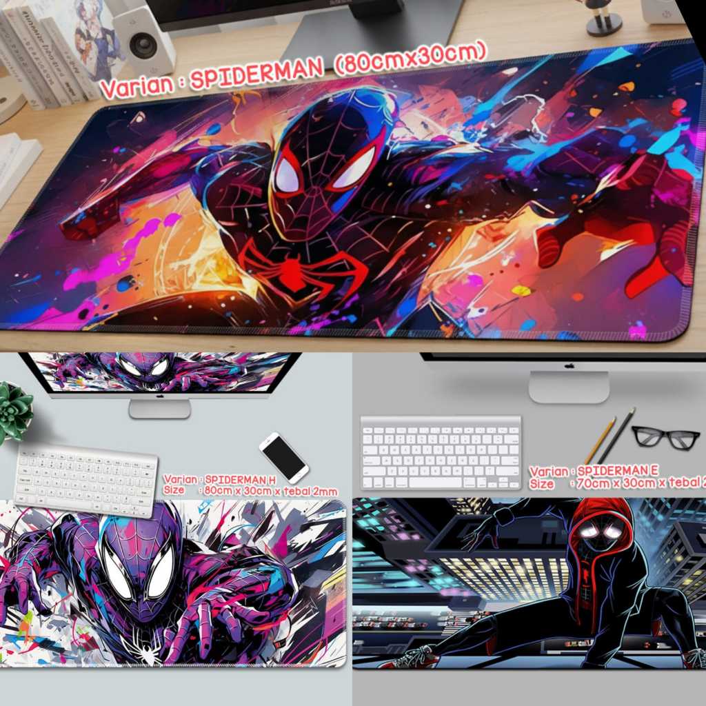 GM PREMIUM MOUSE PAD ยาวขนาดใหญ่คีย์บอร์ดเมาส์ SPIDERMAN MOUSE PAD SUPERHERO MOUSEPAD SUPERHERO MOUSE PAD MARVEL MOUSE PAD GAMING SPIDERMAN