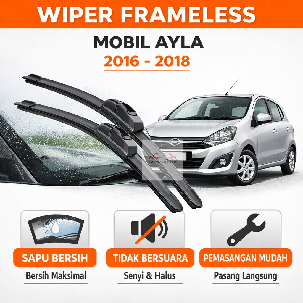 Ayla Frameless Wiper Ayla ที่ปัดน้ําฝนด้านหน้า 1 ชุดคู่