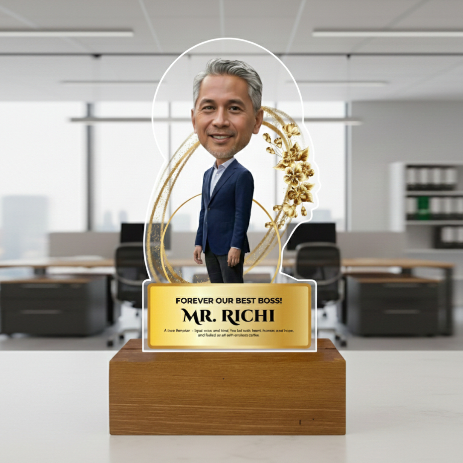 26 X 15 ซม. - ACRYLIC TROPHY - CARICATURE TROPHY - AWARD - AWARD