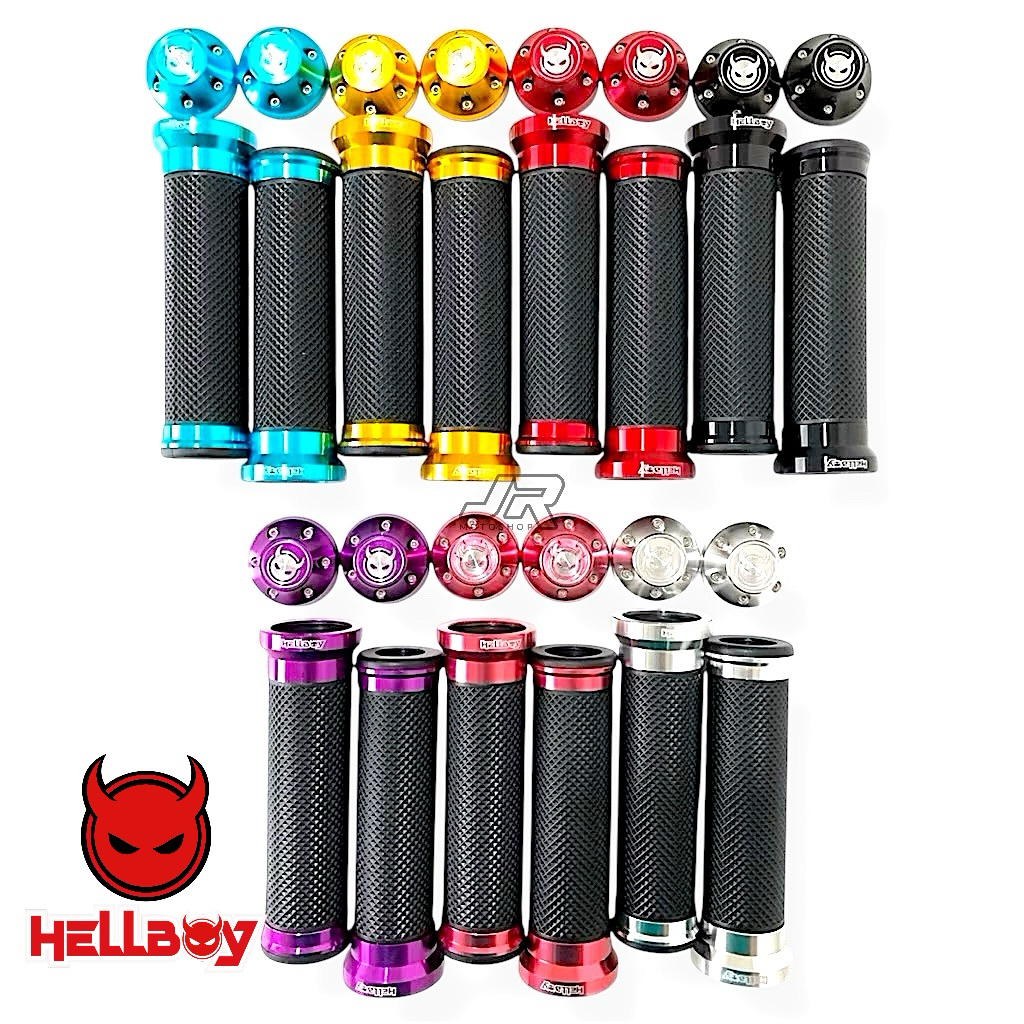 HELLBOY Handgrip Bar End Set รุ่น Evo CNC Vespa Sprint Primavera S LX LXV GTS GTV Universal Motor / 