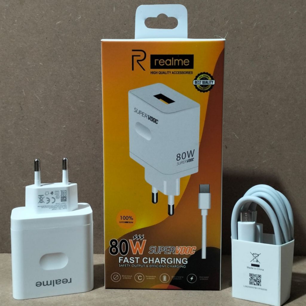 (WHOLESALE) REALME 80W SUPER VOOC CHARGER Tc Charger Realme 80W