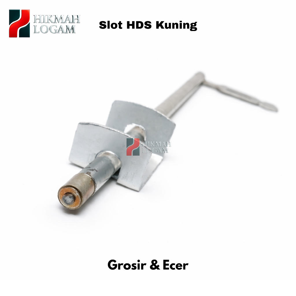 HL - สล็อต Henderson ด้านล่างสีเหลือง | สลักส่วนประกอบ Henderson | ล็อคประตู Gebyok