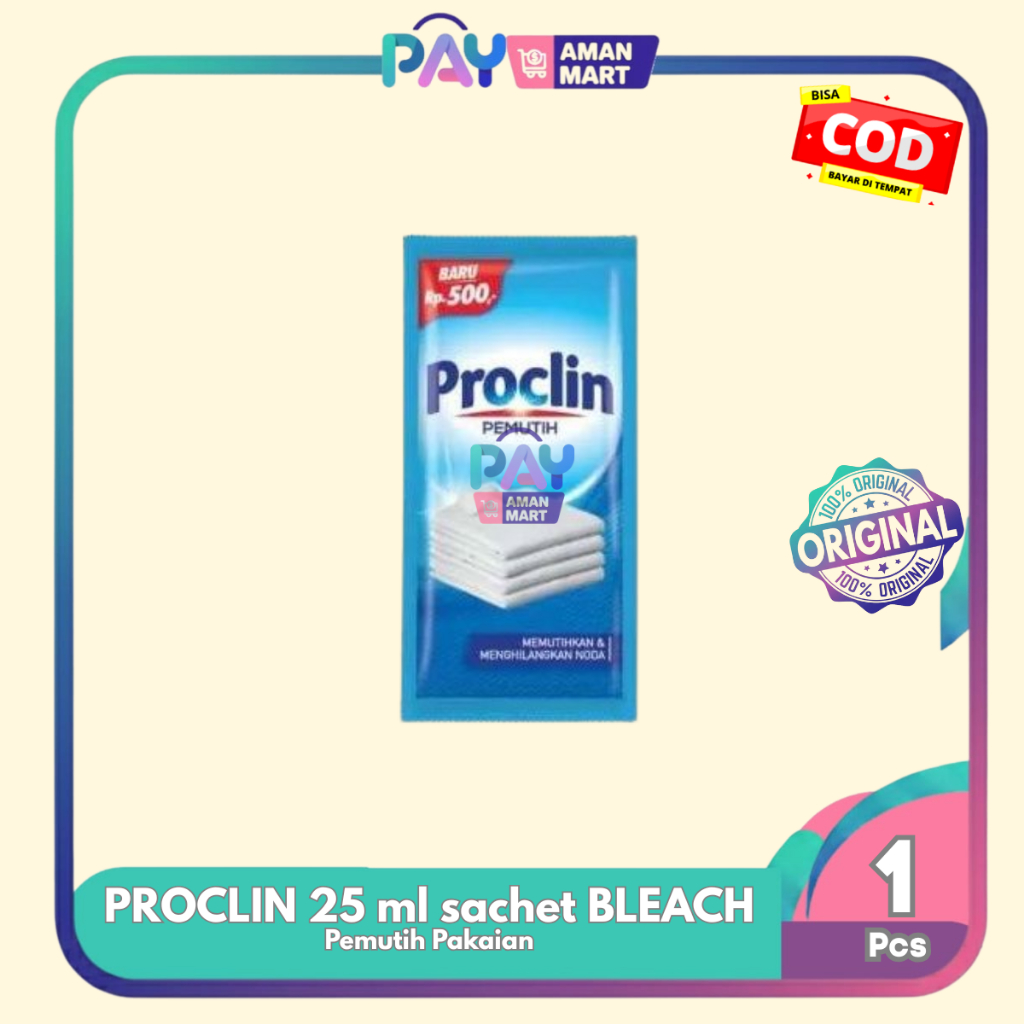 Proclin Bleach Clothes Bleach ซอง 25ml - (นาที 12)