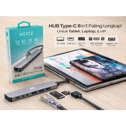 Multi Port HUB 8in1 – เครื่องมือเดียว การเชื่อมต่อทั้งหมด