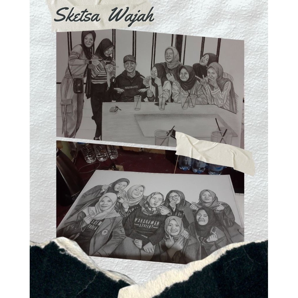 SKETCH 8 - 10 FACES A3 SIZE