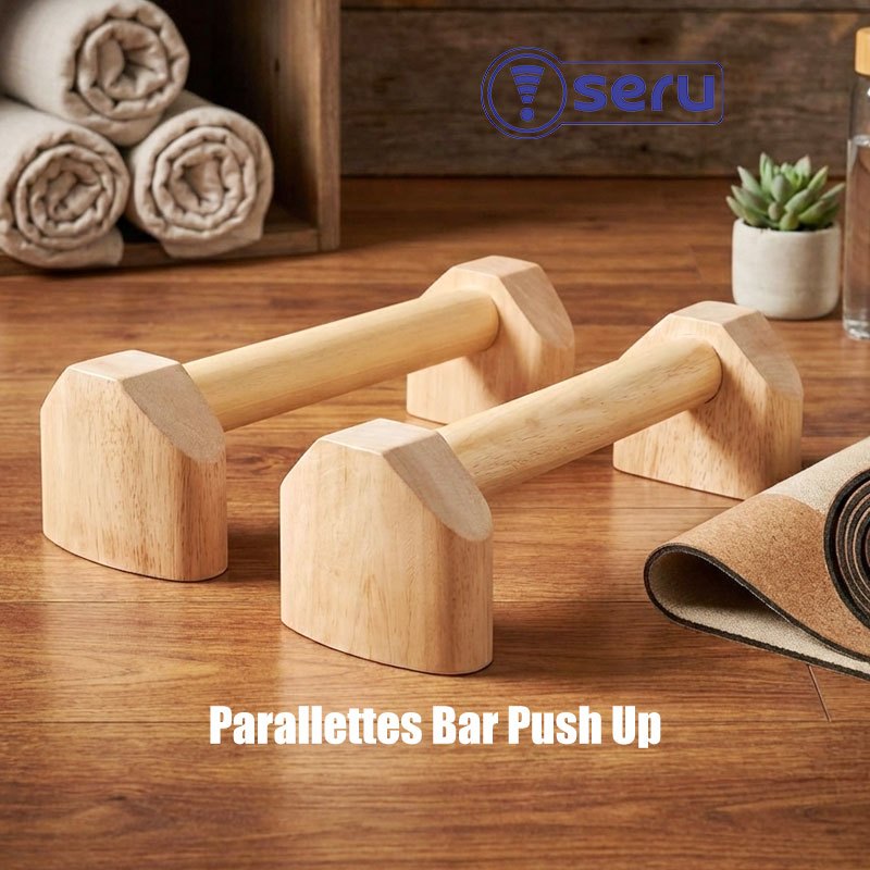 Paralettes Push Up Bar Wooden - เครื่องช่วยออกกําลังกาย Push Up สบาย - ไม้สนุก