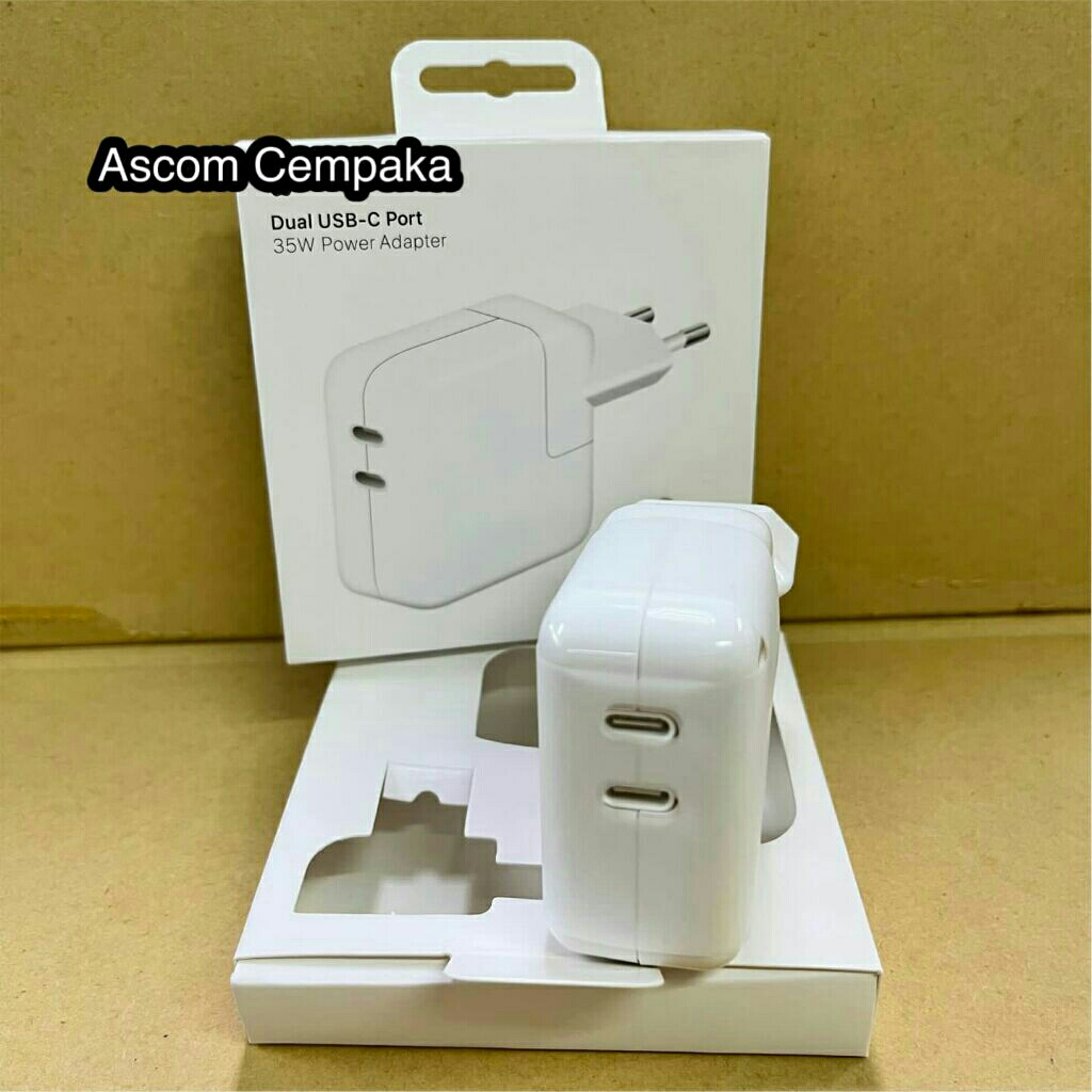 Macbook Air M2 13.6 นิ้ว 35W Dual USB C พอร์ต 35W อะแดปเตอร์ชาร์จไฟ