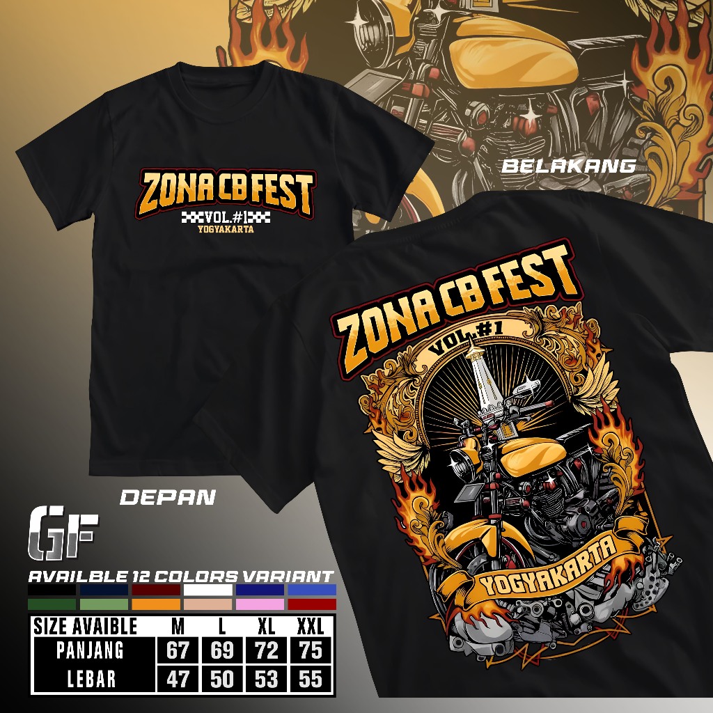 Zone CB Festival เสื้อยืด Vol 1 2025 Zone FEST Distro เสื้อยืดสําหรับผู้ชายและผู้หญิง