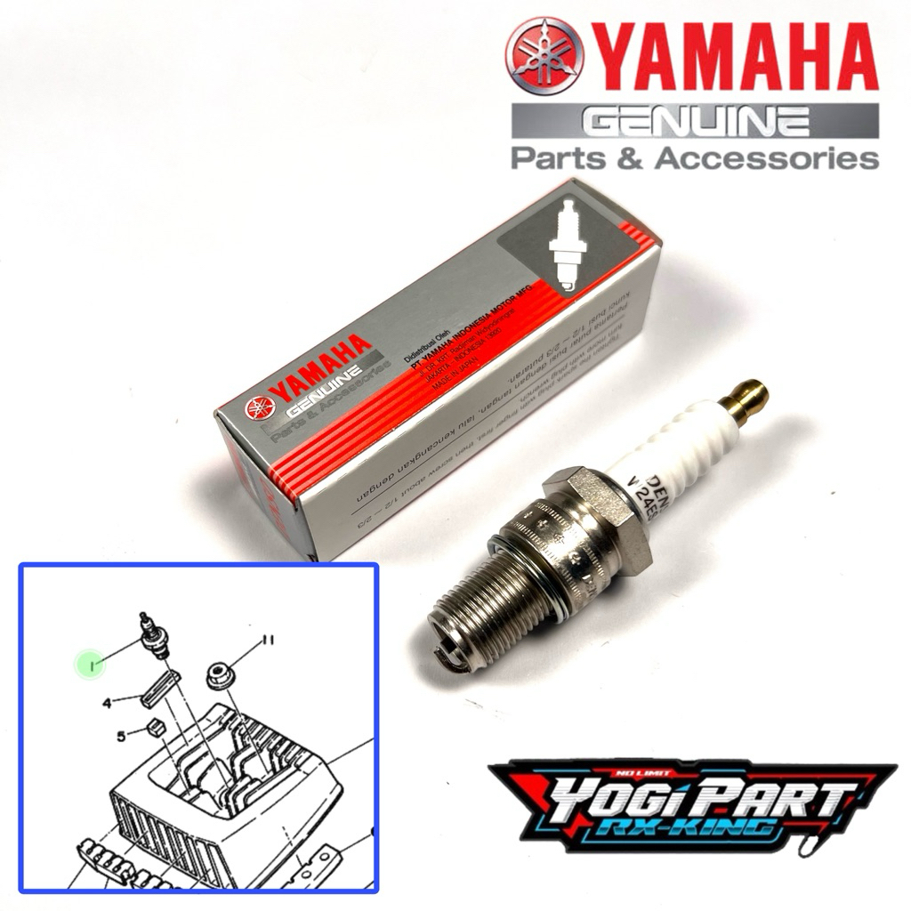 DENSO LONG SPARK PLUG YAMAHA RX Z RZ R 125Z YZ NINJA ORIGINAL YAMAHA ของแท้ PART