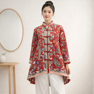 Atasan Batik Cheongsam tiga negeri Batik Sanghai Baju Batik Wanita Dayardhi