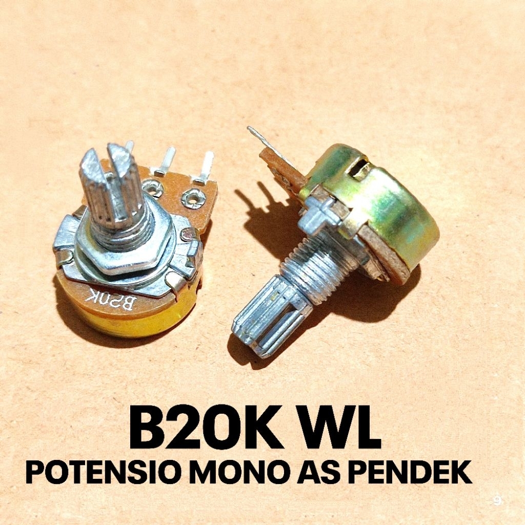 (RETAIL) SHORT AS POTENSIO B20K 20K MONO WL POTENSIOMETER 20K WL MONO