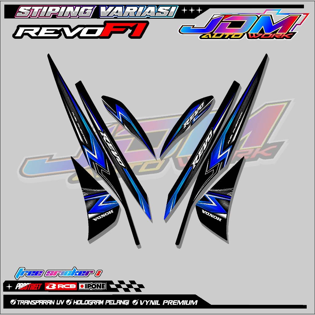 HONDA REVO FI VARIATION STRIPING - สไตล์ AZAZEL / HONDA REVO FI MOTORCYCLE STICKER LIST