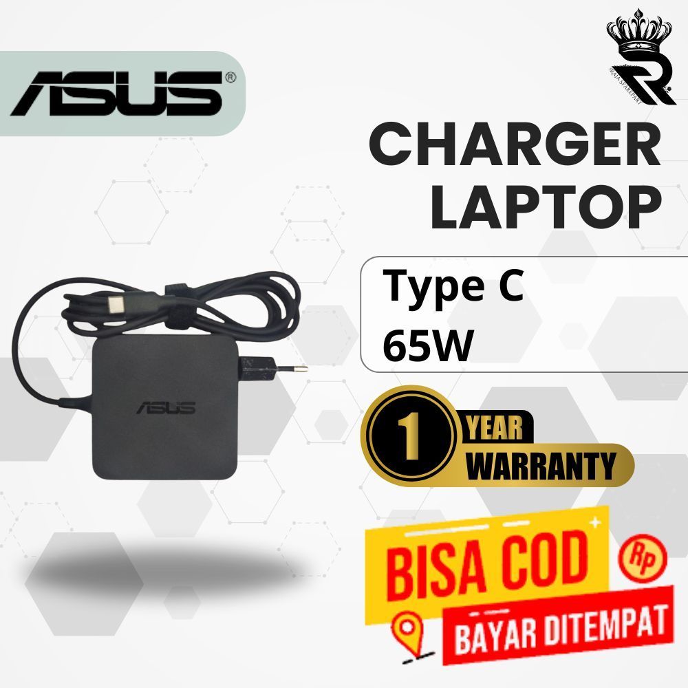 อะแดปเตอร์ชาร์จสําหรับ Asus Zenbook UX325E UX325EA UX363EA UX363E UX325J 65W TYPE C แล็ปท็อป
