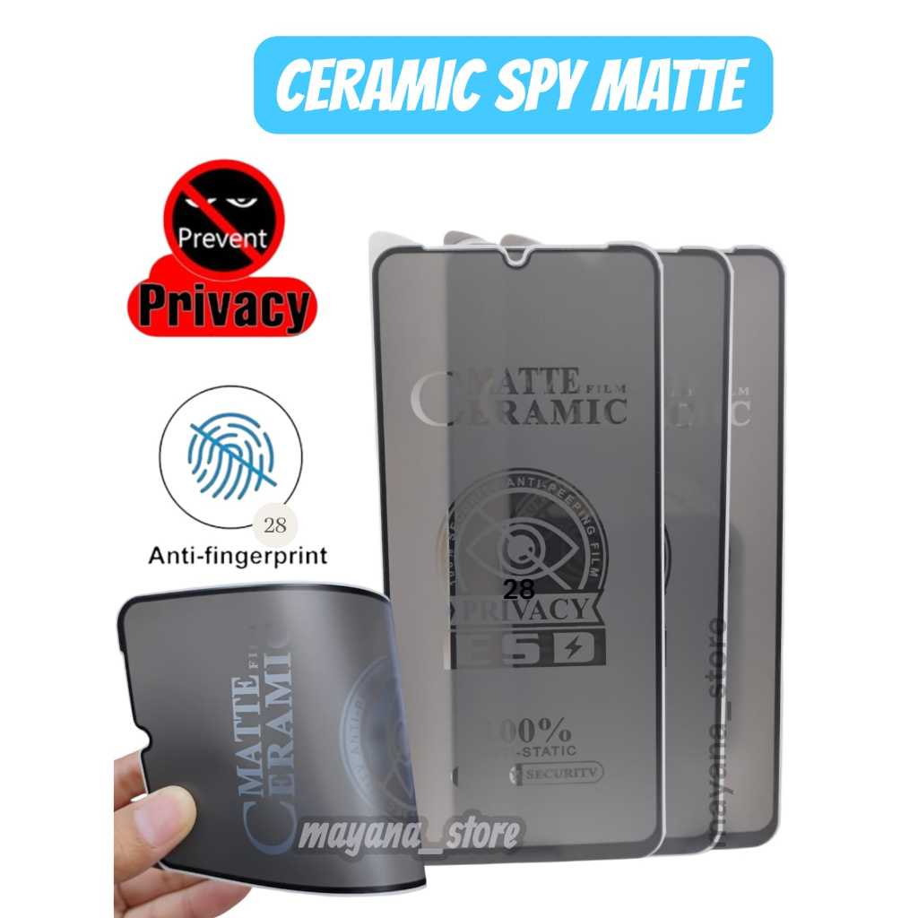 LAYAR 28 - เซรามิค A-SPY PRIVACY สําหรับ SAMSUNG A74 A73 A72 A71 A70/A70S A56 A55 A53 5G A52S A52 A5