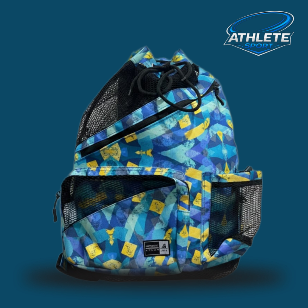 ATHLETE & Ocean Blue Mesh Swimming Bag/กระเป๋าว่ายน้ําเด็กอเนกประสงค์พร้อมชื่อที่กําหนดเองฟรี