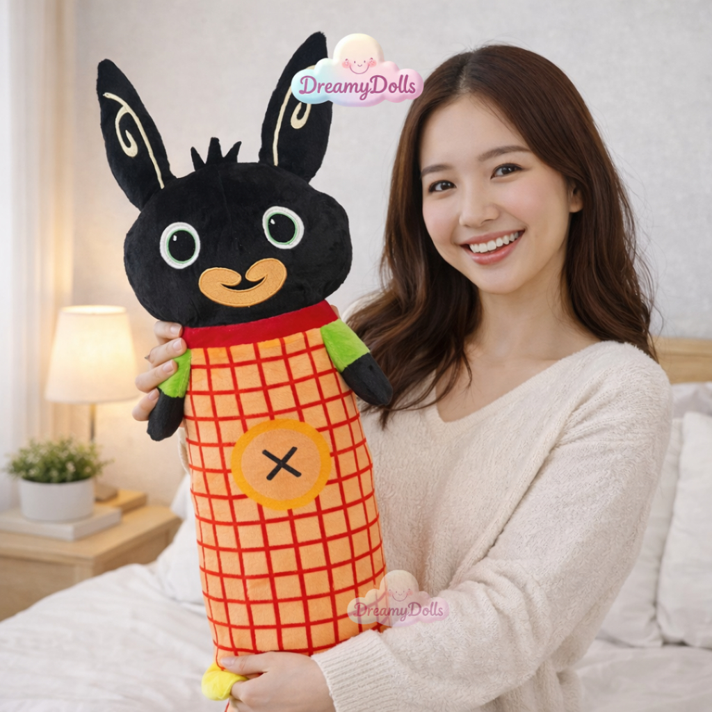ตุ๊กตาหมอนข้างตัวการ์ตูนของ DreamyDoll Animation Bing ขนาด 60 ซม. นุ่มลื่น SNI