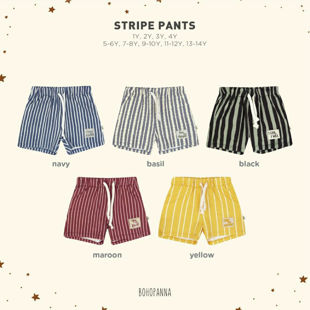 BOHOPNA - STRIPE PANTS - CHILDRENS PANTS