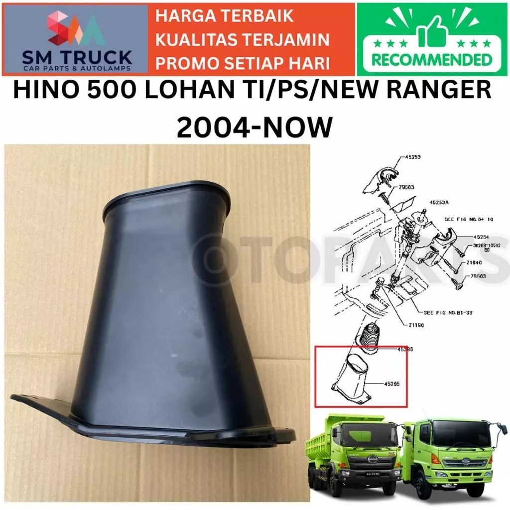 ฝาครอบพลาสติก ฝาครอบบัดกรี HINO 500 LOHAN NEW RANGER 235 260TI PS J08C J08E JMBER ROBOT EURO2 EURO4 