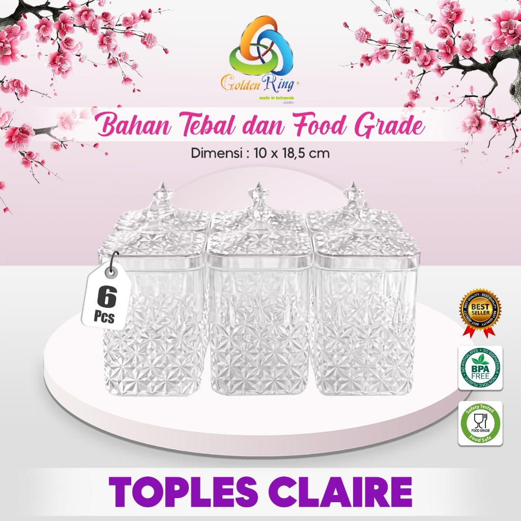 (6 ชิ้น) CLAIRE JARS / ACRYLIC JARS / EID JARS