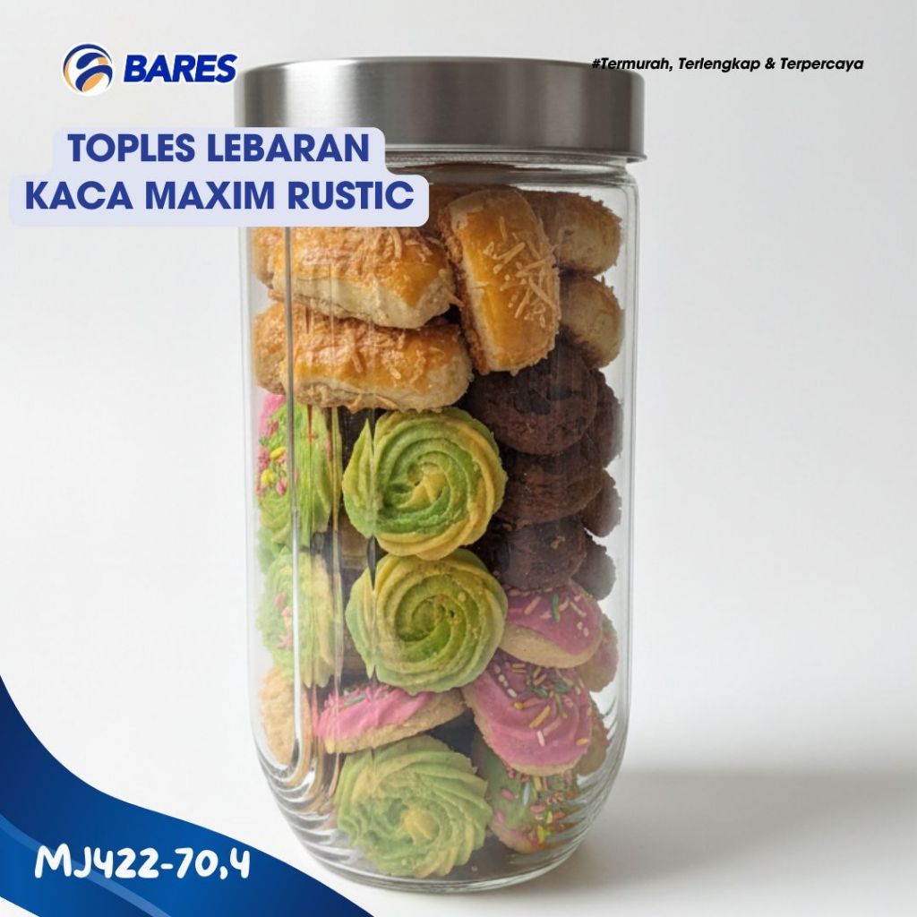 MAXIM RUSTIC AIRTIGHT GLASS EID JAR / AESTETIC GLASS JAR