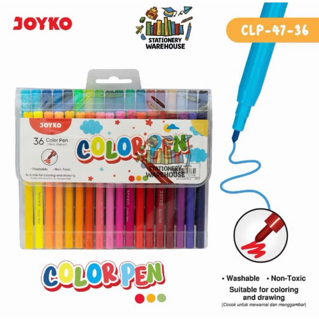 Joyko CLP-47 36W Color Marker / Color Pen 36 สี Clp-47-A36 ราคาประหยัด