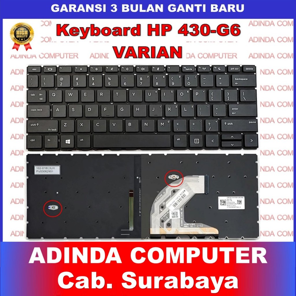 คีย์บอร์ด Hp Probook 430-G6 430 G6 430-G7 430 G7 435-G6