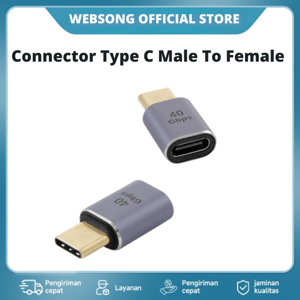 WEBSONG Connector Type C Male To Type C Female 40Gbps