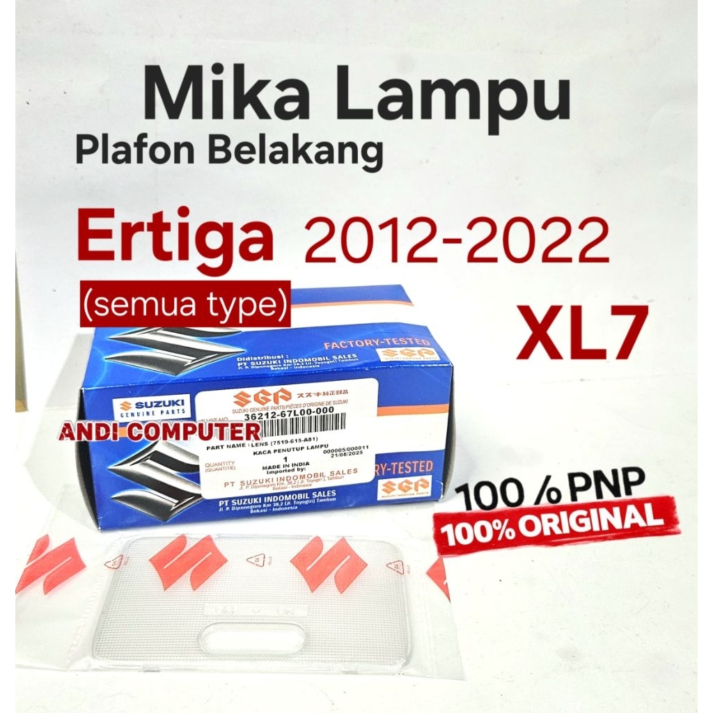 โคมไฟเพดานกลางหลัง Mica All New Ertiga GL GX GA Sport Drez XL7 Original SGP 36212-67L00